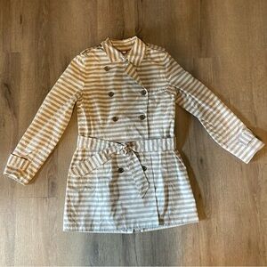 BANANA Republic Womens Striped Raincoat M EUC